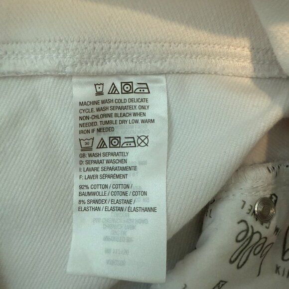 Belle by Kim Gravel Flexibelle White Jegging with Diagonal Hem Size 6 - Picture 6 of 11